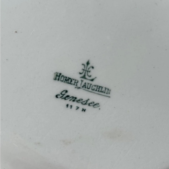 Vintage Homer Laughlin Genesee Oval Platter 11.5” Roses & Gold Trim (1917) - Picture 3 of 7